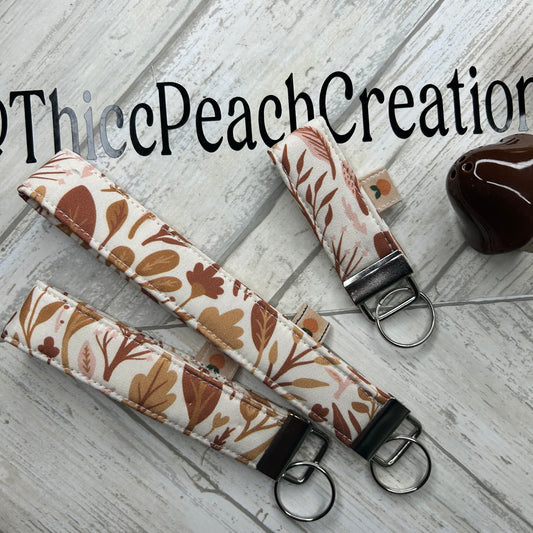 Fall  Floral Key Fob Keychains