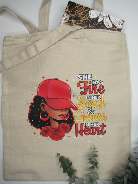 She Has Fire - Tote Bag