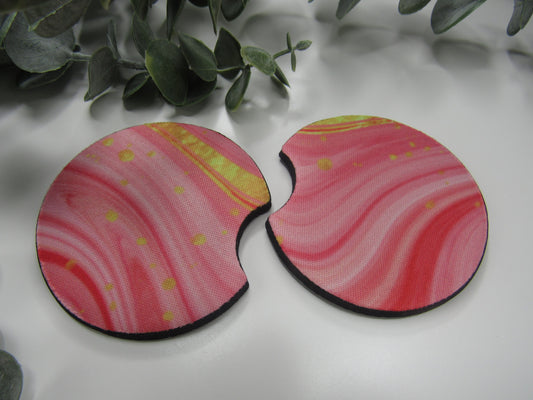 Red Swirl - Car Coasters