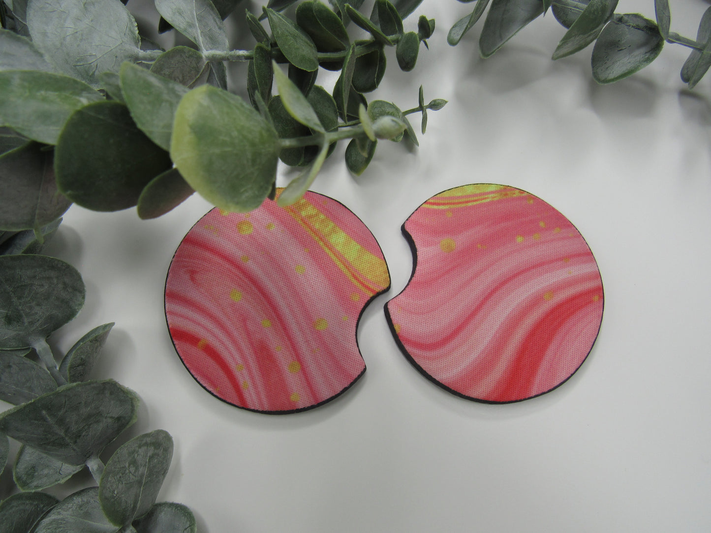 Red Swirl - Car Coasters